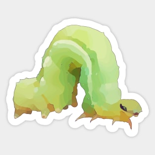 Inchworm Caterpillar Green Sticker